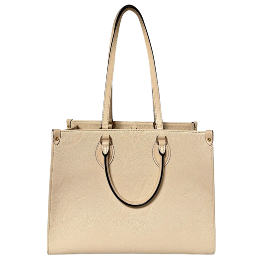 Louis Vuitton Onthego MM mittelgroß  Creme Empreinte Leder Fullset / sehr gut Louis Vuitton