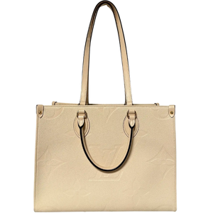 Louis Vuitton Onthego MM middelgroot Crème Empreinte Leer