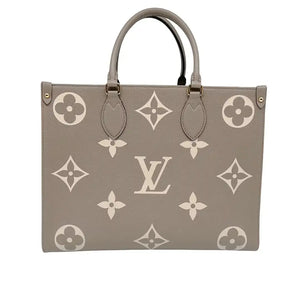 Louis Vuitton Onthego MM middelgroot Tourterelle / Crème Empreinte leer