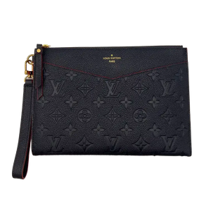 Louis Vuitton Pochette Melanie MM Marine Rouge Empreinte Leder