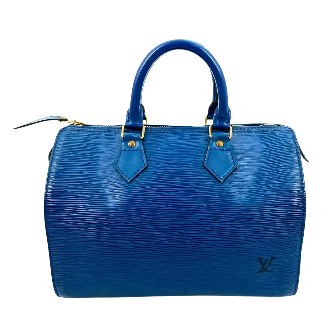 Louis Vuitton Speedy 25 Epi Leder Toledo blau / akzeptabel Louis Vuitton