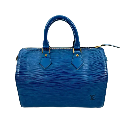 Louis Vuitton Speedy 25 Epi Leder Toledo blau / akzeptabel Louis Vuitton