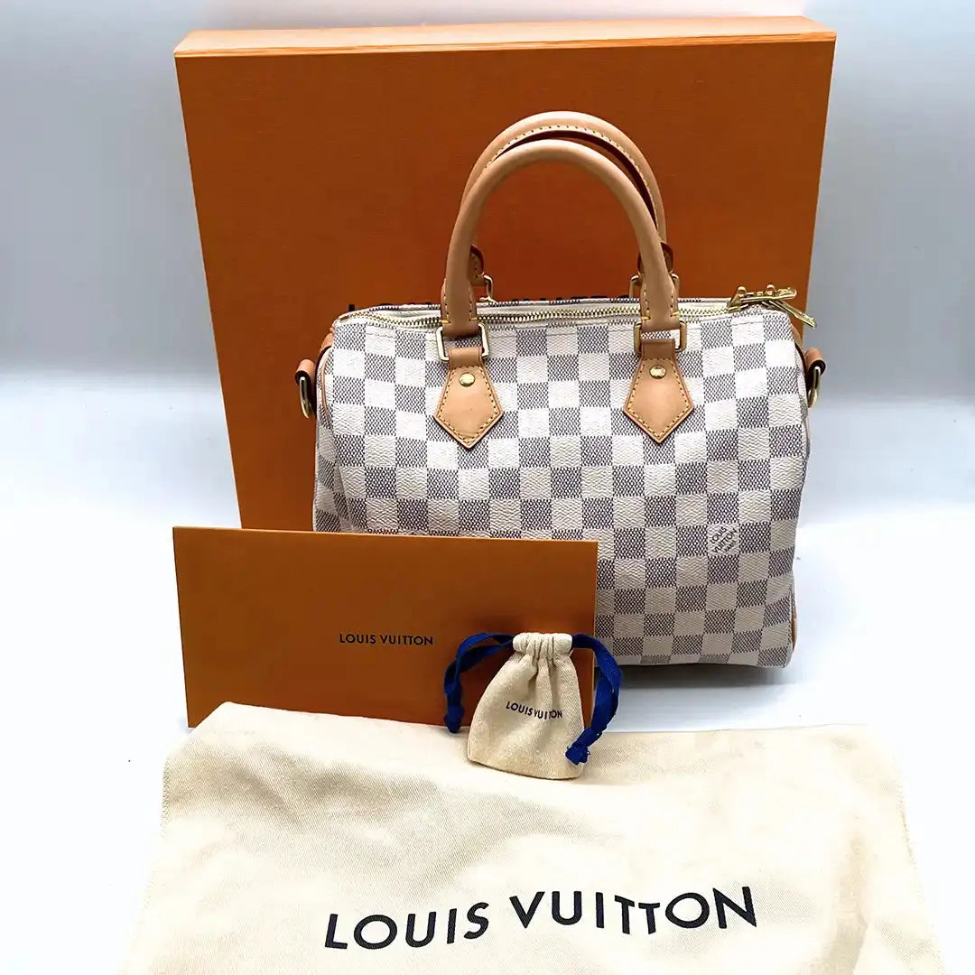 Louis Vuitton Speedy 25 Damier Azur Fullset
