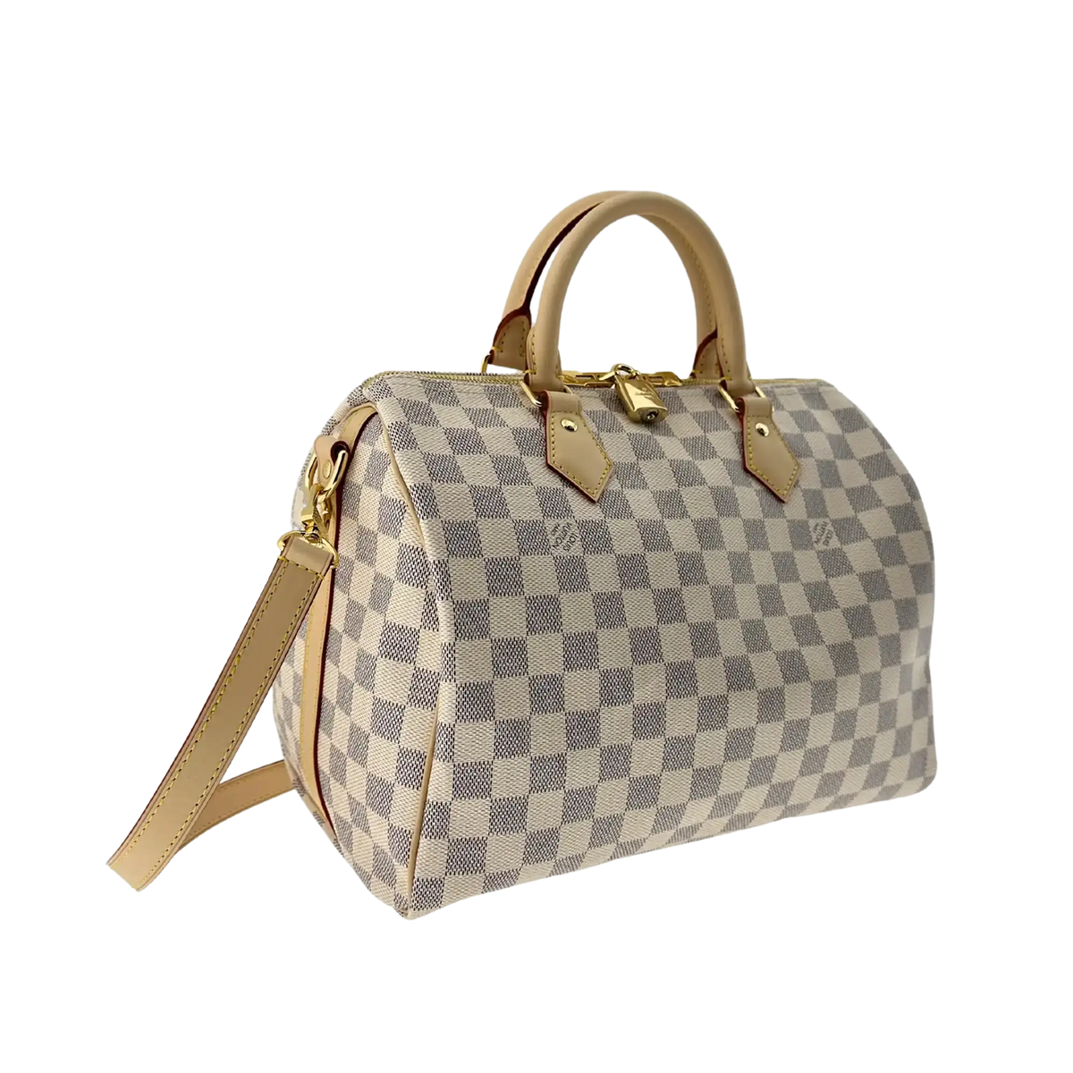 Louis Vuitton Speedy 30 Bandouliere Damier Azur Fullset / ungetragen Louis Vuitton