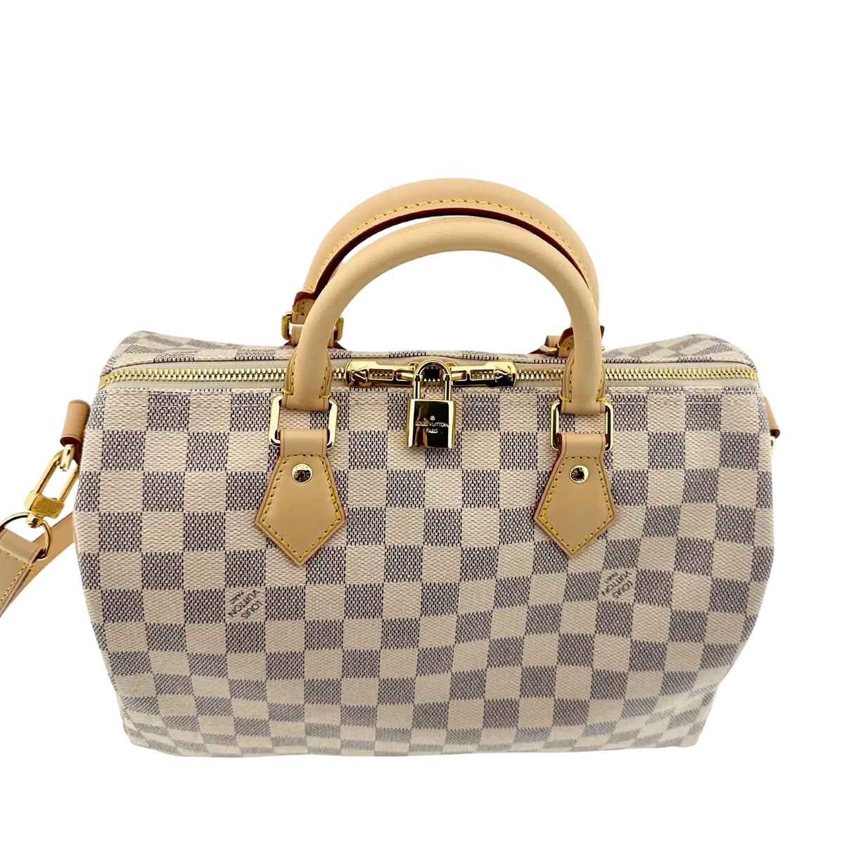 Louis Vuitton Speedy 30 Bandouliere Damier Azur Fullset / ungetragen Louis Vuitton