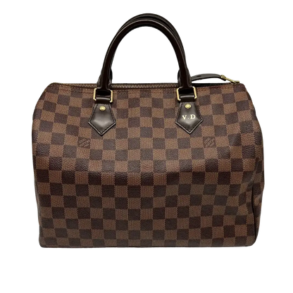 Louis Vuitton Speedy 30 Damier Ebene Canvas Tasche / sehr gut Echtheitscheck