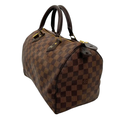 Louis Vuitton Speedy 30 Damier Ebene Hot Stamping D.C / Akzeptabel Louis Vuitton