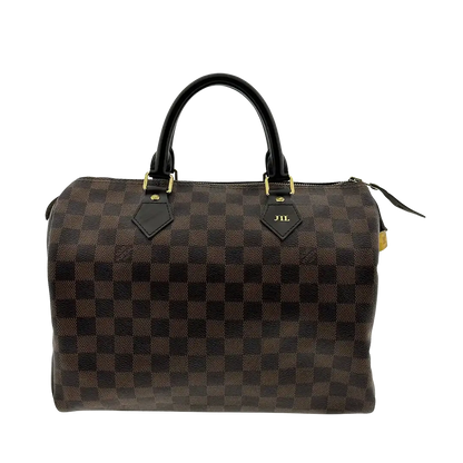 Louis Vuitton Speedy 30 Damier Ebene Hot Stamping JIL / gut Louis Vuitton