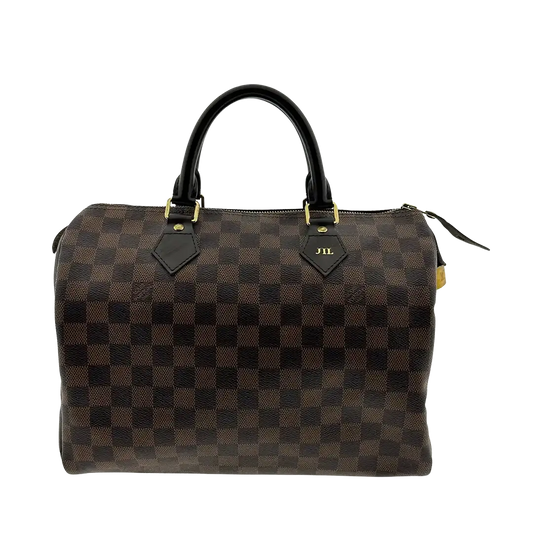 Louis Vuitton Speedy 30 Damier Ebene Hot Stamping JIL / gut Louis Vuitton
