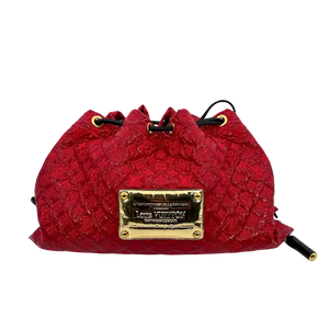 Louis Vuitton Squishy Tote Bag met trekkoord Monogram Vinyl rood M95257