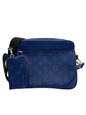 Louis Vuitton Trio Messenger Tas Taigarama Kobaltblauw M30848
