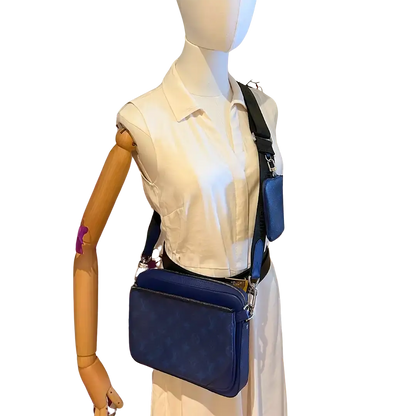 Louis Vuitton Trio Messenger Bag Taigarama Cobalt blau M30848 Fullset / neuwertig Louis Vuitton