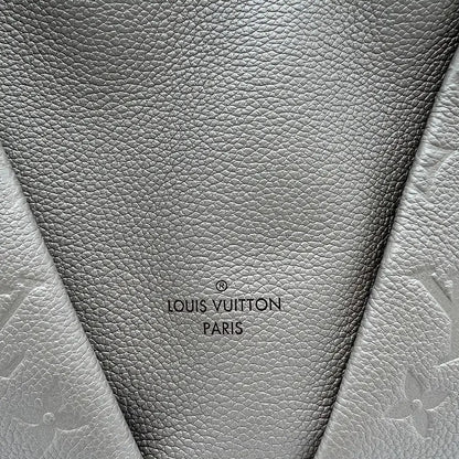 Louis Vuitton V Tote MM Monogram Tourterelle Empreinte Leder grau / neuwertig Louis Vuitton
