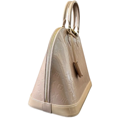 Louis Vuitton Alma GM Vernis Leder beige / neuwertig Louis Vuitton