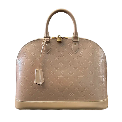 Louis Vuitton Alma GM Vernis Leder beige / neuwertig Louis Vuitton