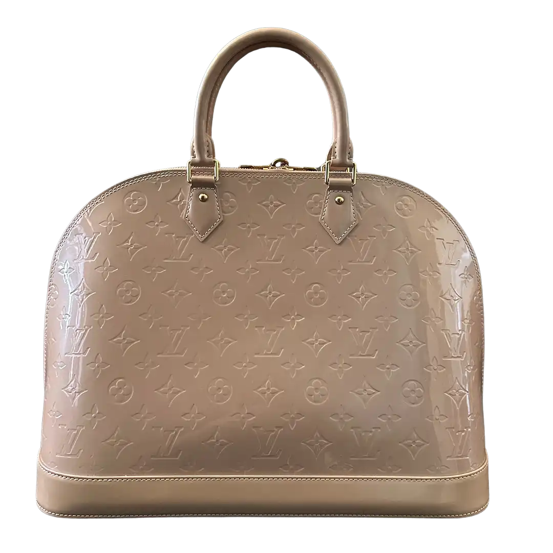 Louis Vuitton Alma GM Vernis Leder beige / neuwertig Louis Vuitton
