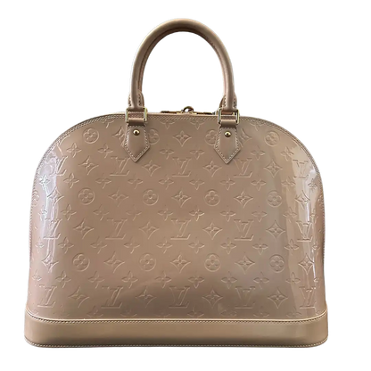Louis Vuitton Alma GM Vernis Leder beige / neuwertig Louis Vuitton