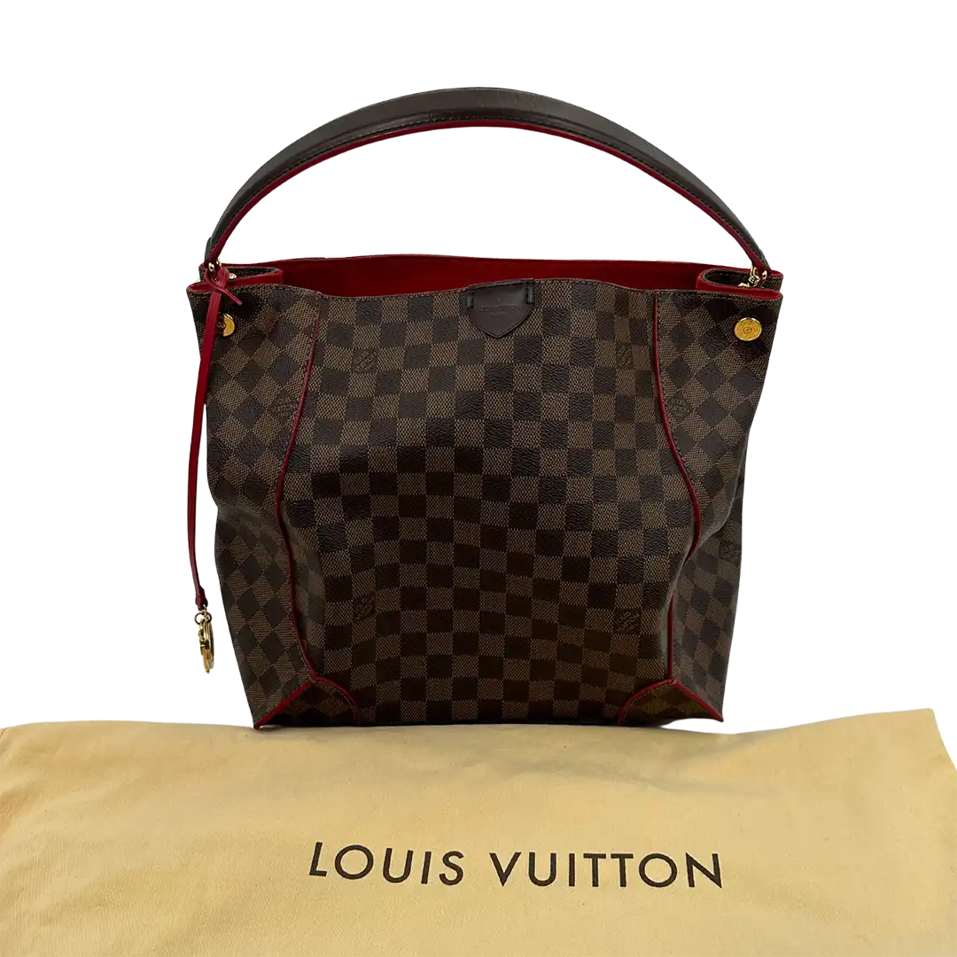 Louis Vuitton Caissa Hobo Damier Ebene Canvas Cerise Handtasche / sehr gut Louis Vuitton