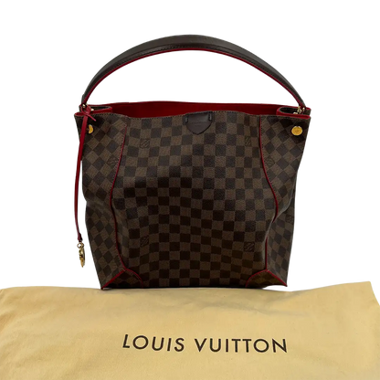 Louis Vuitton Caissa Hobo Damier Ebene Canvas Cerise Handtasche / sehr gut Louis Vuitton
