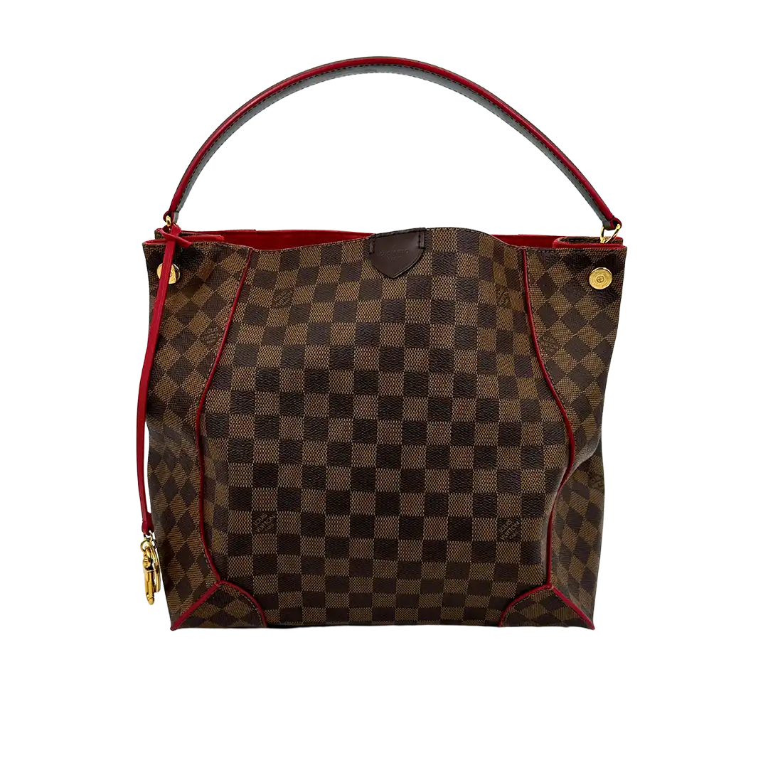 Louis Vuitton Caissa Hobo Damier Ebene Canvas Cerise Handtasche / sehr gut Louis Vuitton
