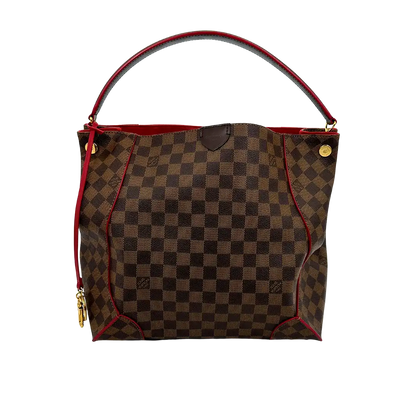 Louis Vuitton Caissa Hobo Damier Ebene Canvas Cerise Handtasche / sehr gut Louis Vuitton