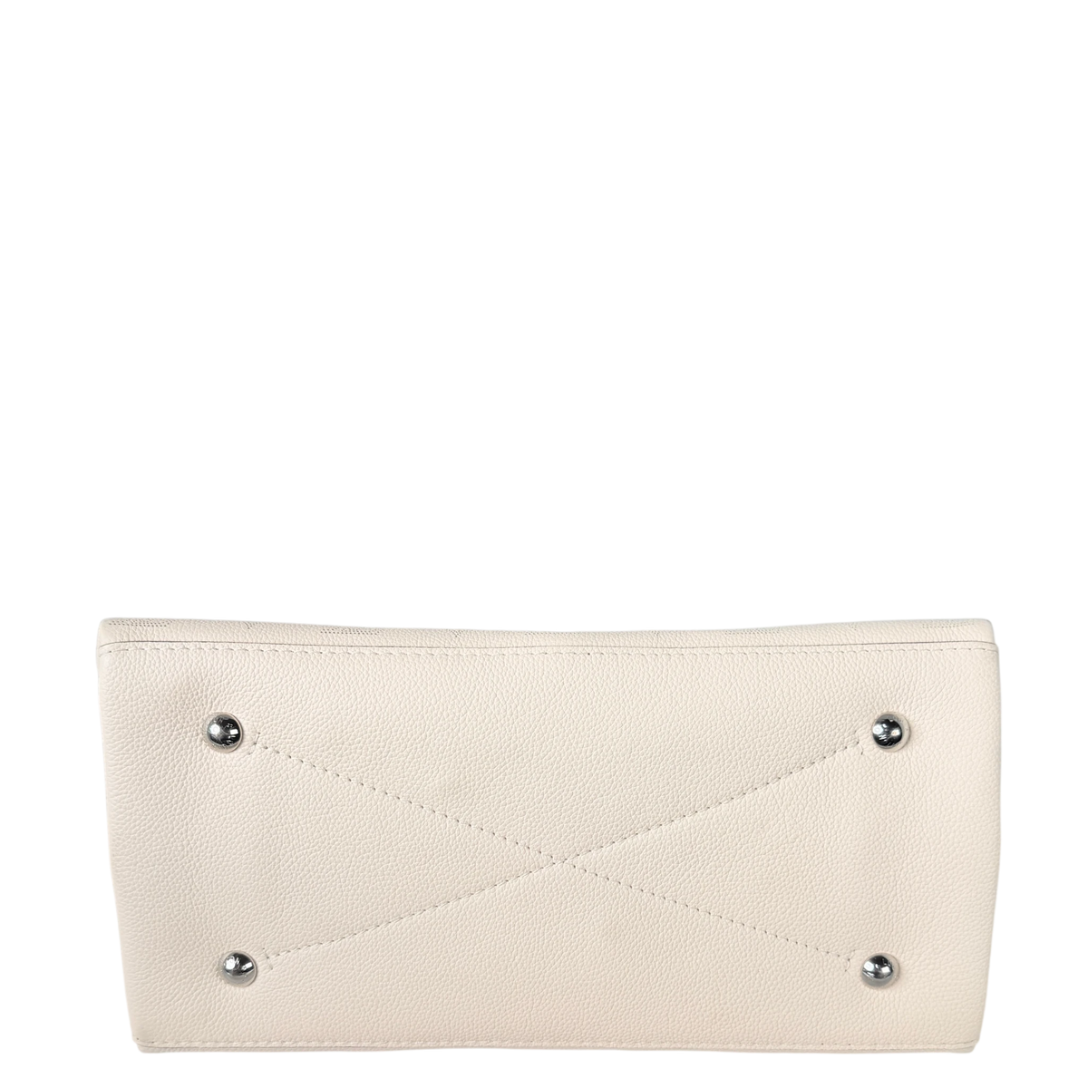 Louis Vuitton Carmel Hobo Mahina leer Crème Beige zilver