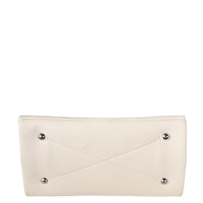Louis Vuitton Carmel Hobo Mahina leer Crème Beige zilver
