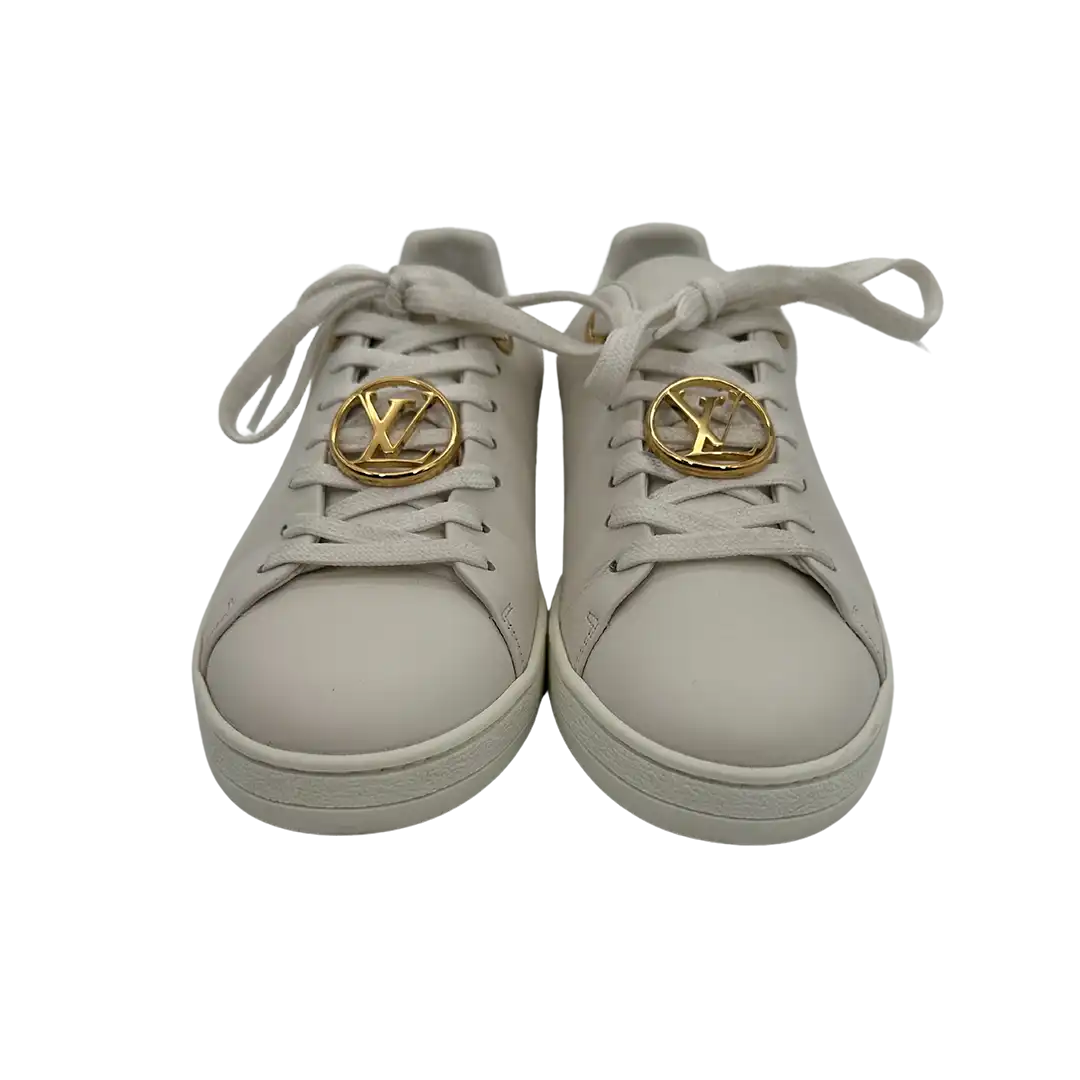 Louis Vuitton Frontrow Leder Sneaker weiß und gold Frauen  Größe 37 / sehr gut Louis Vuitton
