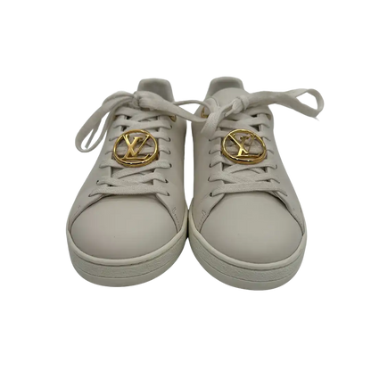Louis Vuitton Frontrow Leder Sneaker weiß und gold Frauen  Größe 37 / sehr gut Louis Vuitton