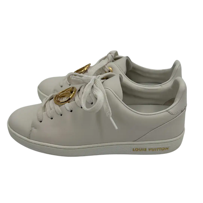Louis Vuitton Frontrow Leder Sneaker weiß und gold Frauen  Größe 37 / sehr gut Louis Vuitton