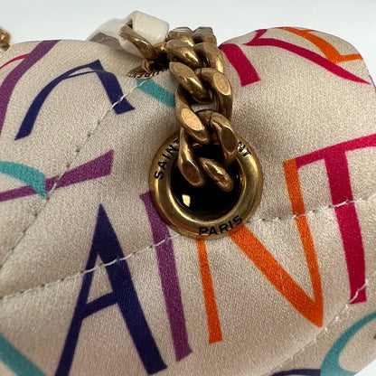 Saint Laurent Jamie Chain Bag Carre Rive Gauche printed Silk / Sehr gut Saint Laurent