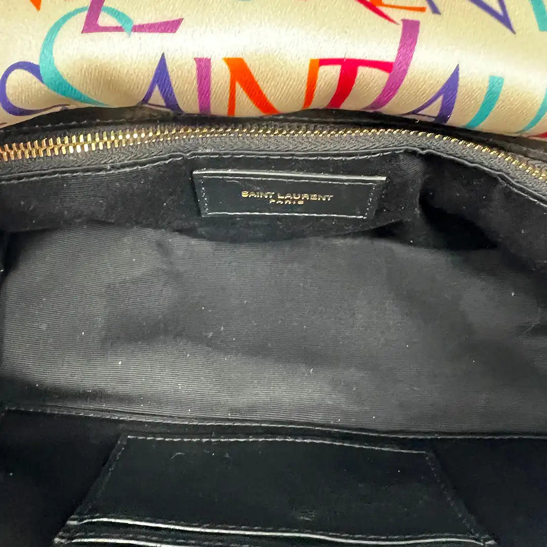 Saint Laurent Jamie Chain Bag Carre Rive Gauche printed Silk / Sehr gut Saint Laurent