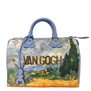 Louis Vuitton X Jeff Koons Speedy Vincent Van Gogh Masters 30 Lavendel Veelkleurig
