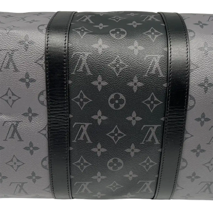 Louis Vuitton Keepall 50 Bandouliere Monogram Eclipse Reverse 50 grau Fullset / ungetragen Louis Vuitton