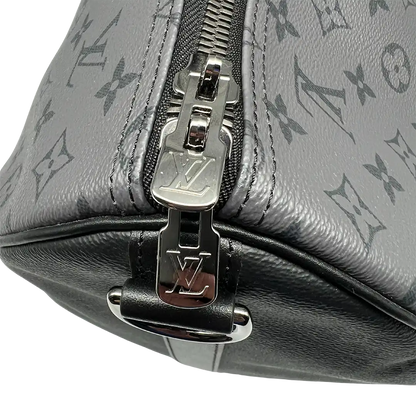 Louis Vuitton Keepall 50 Bandouliere Monogram Eclipse Reverse 50 grau Fullset / ungetragen Louis Vuitton