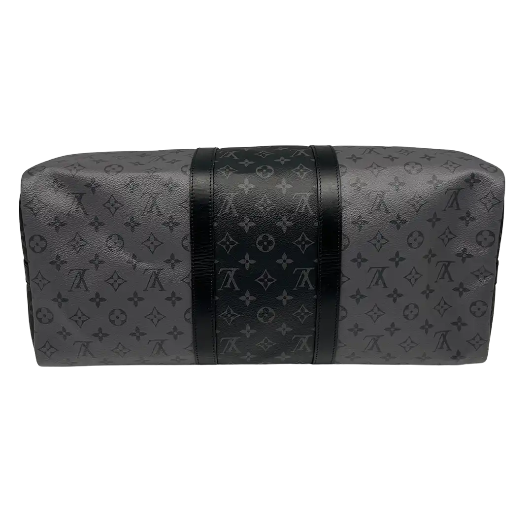 Louis Vuitton Keepall 50 Bandouliere Monogram Eclipse Reverse 50 grau Fullset / ungetragen Louis Vuitton