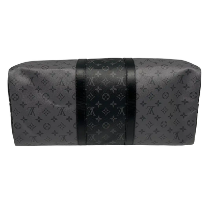Louis Vuitton Keepall 50 Bandouliere Monogram Eclipse Reverse 50 grau Fullset / ungetragen Louis Vuitton