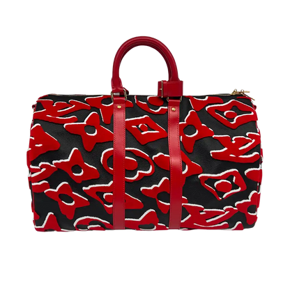 Louis Vuitton xUF Urs Fischer rot X schwarz Monogramm Keepall Bandouliere 45 / neu Louis Vuitton