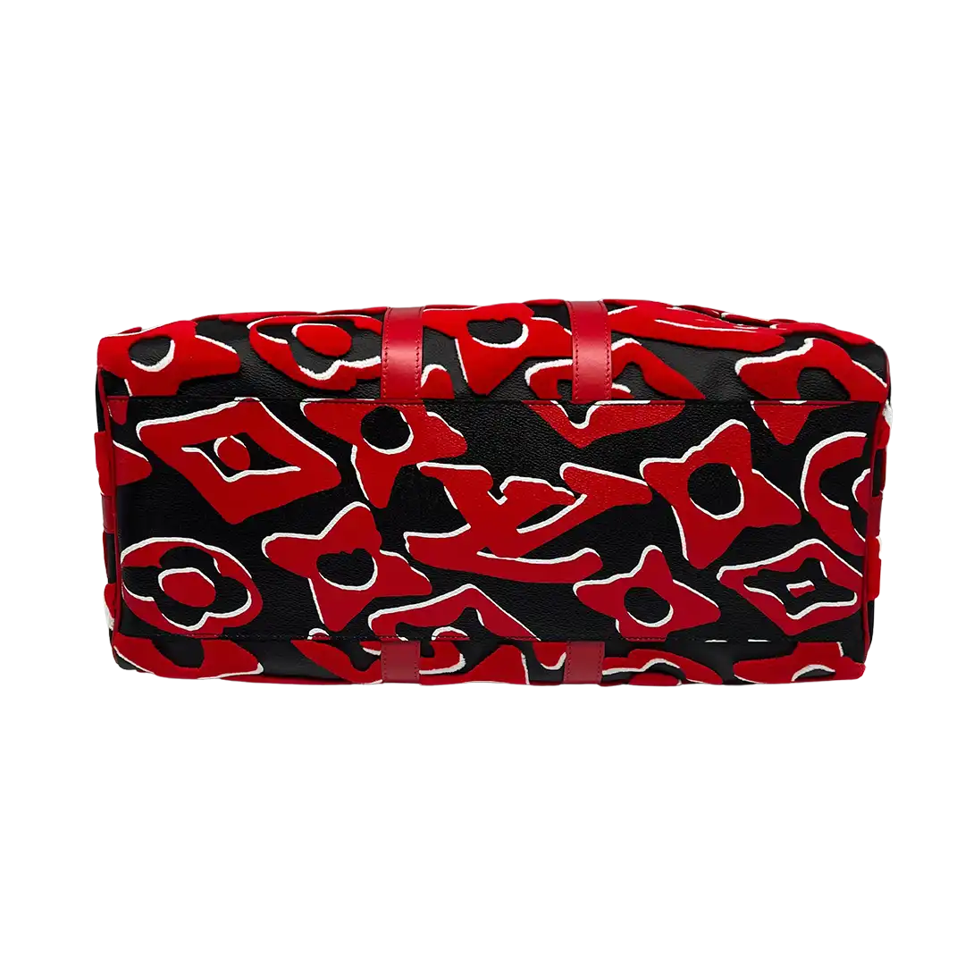 Louis Vuitton xUF Urs Fischer rot X schwarz Monogramm Keepall Bandouliere 45 / neu Louis Vuitton