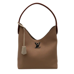 Louis Vuitton Lockme Hobo Leren Schoudertas beige M44330