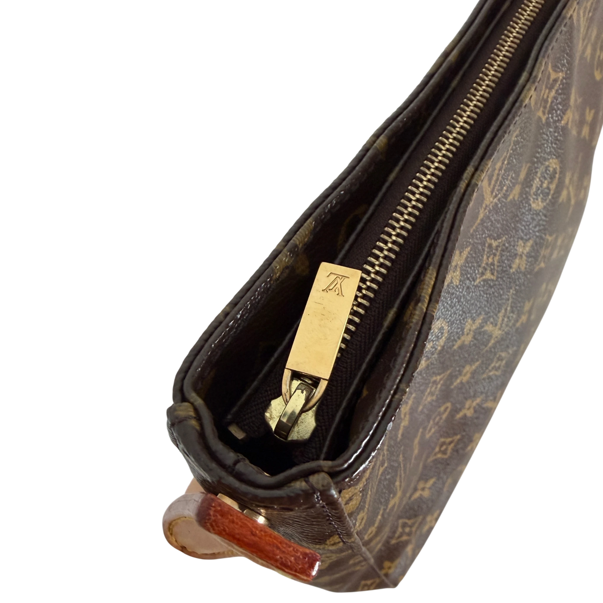 Louis Vuitton Looping GM Schultertasche Monogram Canvas Braun Gold – Ansicht 9