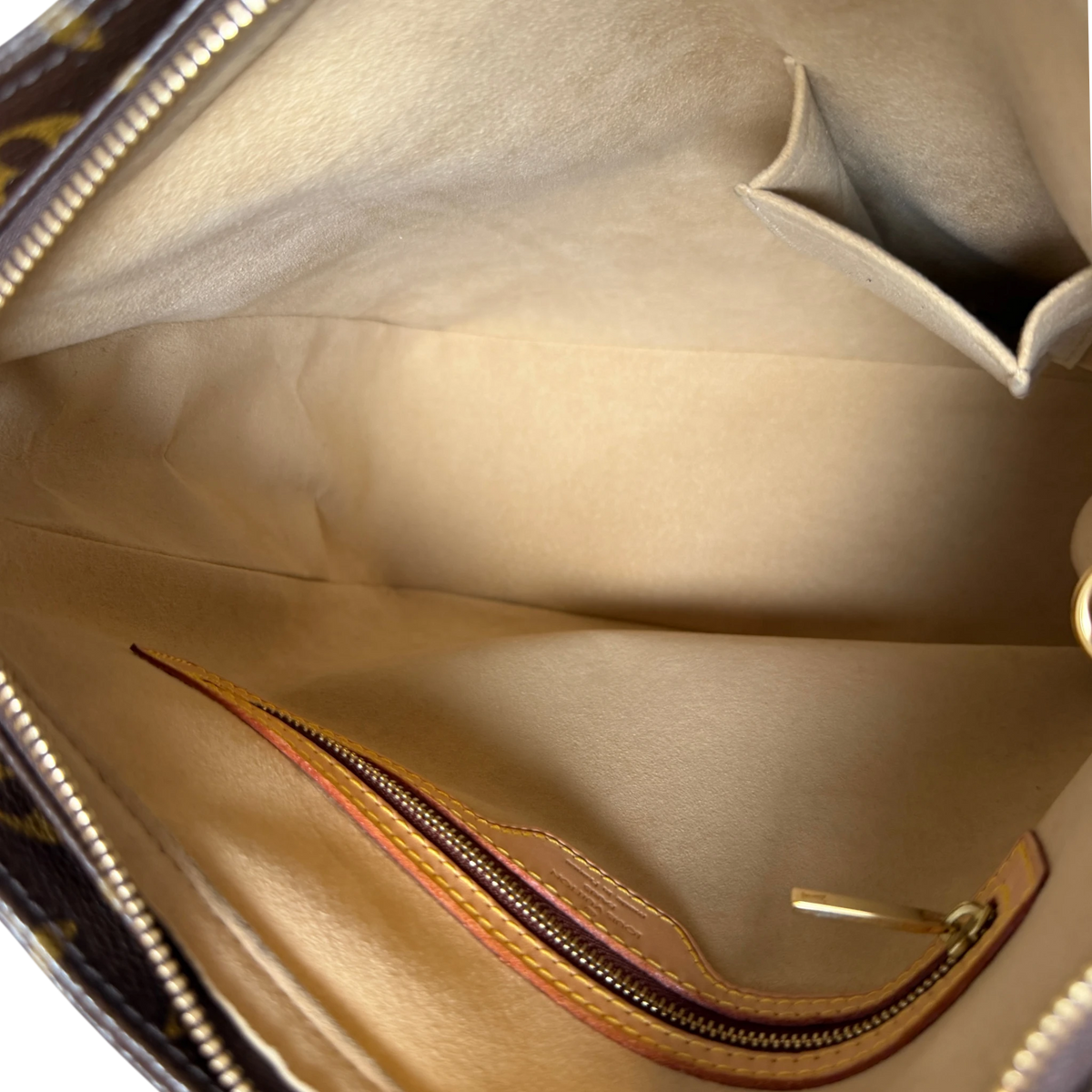 Louis Vuitton Looping GM Schultertasche Monogram Canvas Braun Gold – Ansicht 4