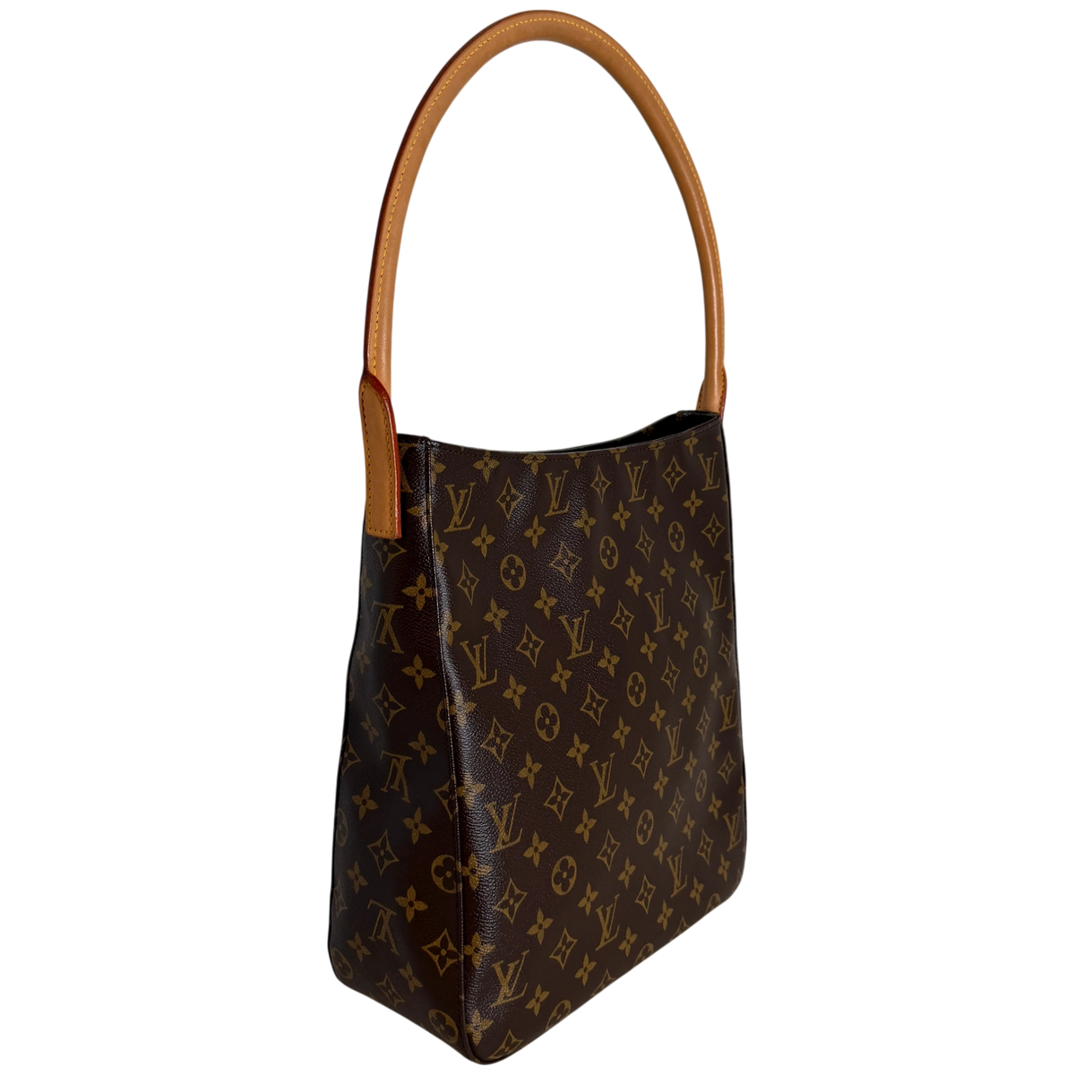 Louis Vuitton Looping GM Schultertasche Monogram Canvas Braun Gold – Ansicht 2