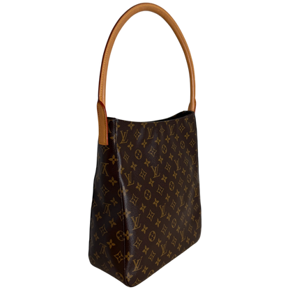 Louis Vuitton Looping GM Schultertasche Monogram Canvas Braun Gold – Ansicht 2