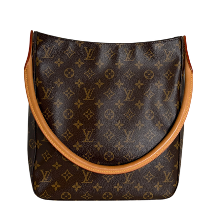Louis Vuitton Looping GM Schultertasche Monogram Canvas Braun Gold