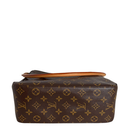 Louis Vuitton Looping GM Schultertasche Monogram Canvas Braun Gold – Ansicht 3
