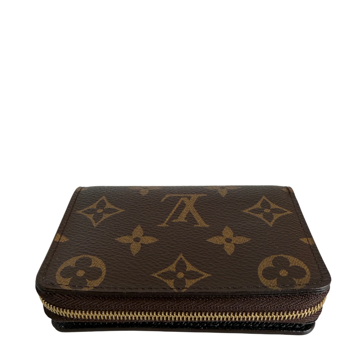 Louis Vuitton Lou Wallet Monogram Reverse Canvas Bruin Goud