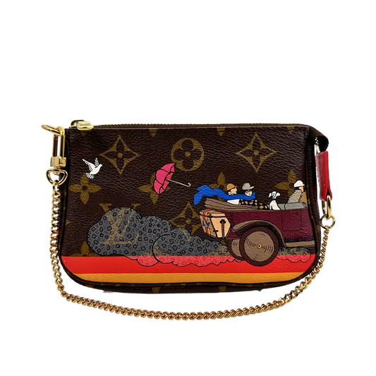 Louis Vuitton Pochette Accessories Xmas 2015 M41655 braun Fullset / sehr gut Louis Vuitton