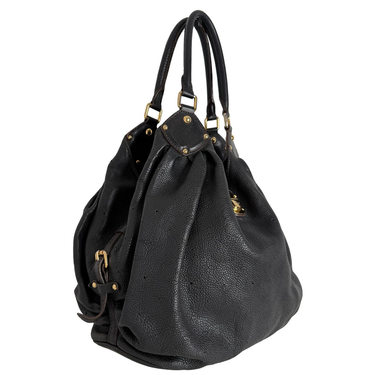 Louis Vuitton Mahina XL Leder schwarz / sehr gut Louis Vuitton