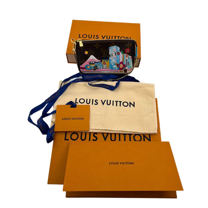Louis Vuitton Mini Pochette Accessoires Vivienne Holiday Monogram Canvas/Blau Fullset / neu Louis Vuitton